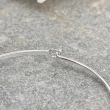 Load image into Gallery viewer, Sterling Silver Sideways Cross Plaque Bangle Bracelet