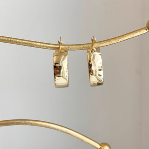 14KT Yellow Gold 8mm Wide Round Hoop Earrings 23mm