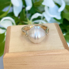 Load image into Gallery viewer, 14KT Yellow Gold 12mm Genuine Paspaley South Sea Pearl Unique Design Ring - LSJ