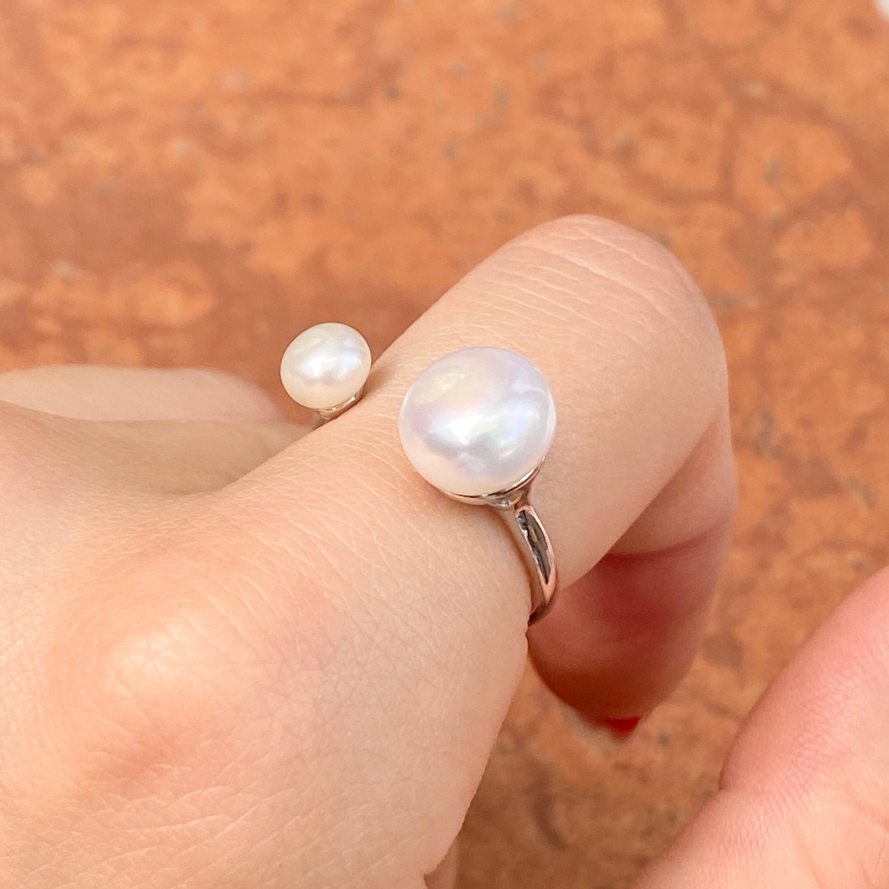 Handmade Natural Pearl Ring 92.5 Sterling Silver, Weight: 4-5 Gm at Rs  1399/piece in Jaipur
