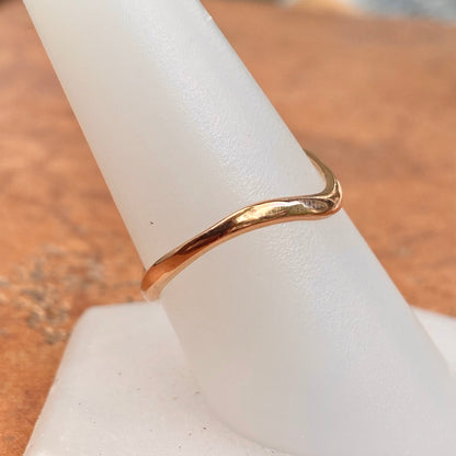 14KT Rose Gold Polished Wave Band Thumb Ring, 14KT Rose Gold Polished Wave Band Thumb Ring - Legacy Saint Jewelry