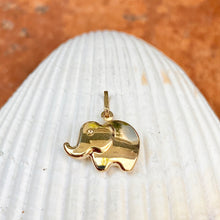 Load image into Gallery viewer, 14KT Yellow Gold 3D Mini Elephant Pendant Charm, 14KT Yellow Gold 3D Mini Elephant Pendant Charm - Legacy Saint Jewelry