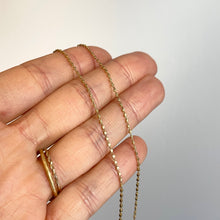 Load image into Gallery viewer, 14KT Yellow Gold Squared Cube 1.5mm Chain Link Necklace