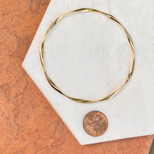 Load image into Gallery viewer, 14KT Yellow Gold Round Slip On Bangle Bracelet, 14KT Yellow Gold Round Slip On Bangle Bracelet - Legacy Saint Jewelry