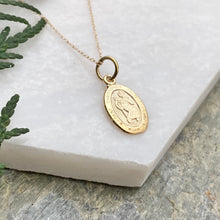 Load image into Gallery viewer, 10KT Yellow Gold Saint Christoper Medal Chain Necklace, 10KT Yellow Gold Saint Christoper Medal Chain Necklace - Legacy Saint Jewelry