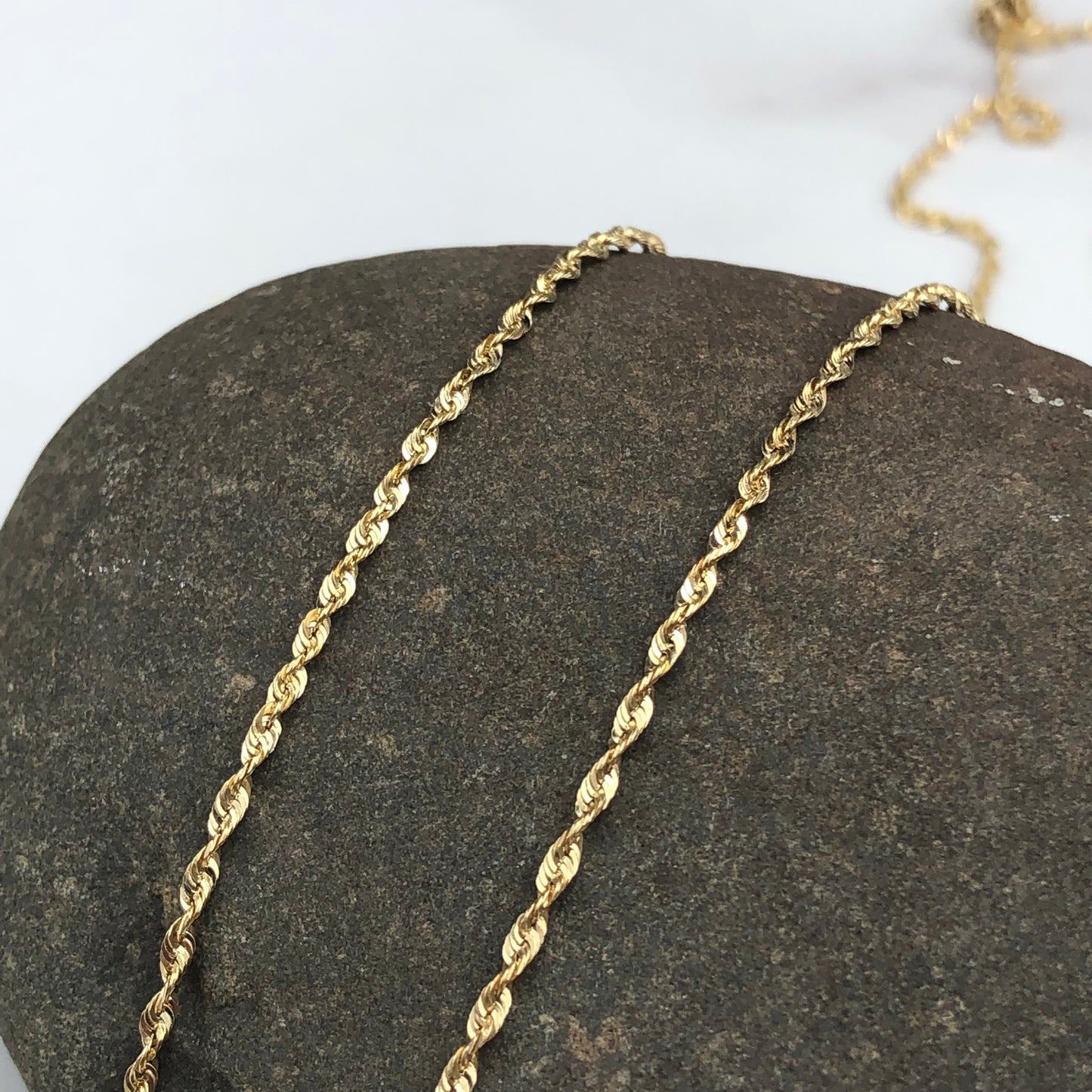 10KT Yellow Gold Rope Chain Necklace 30"/ 1.5mm, 10KT Yellow Gold Rope Chain Necklace 30"/ 1.5mm - Legacy Saint Jewelry