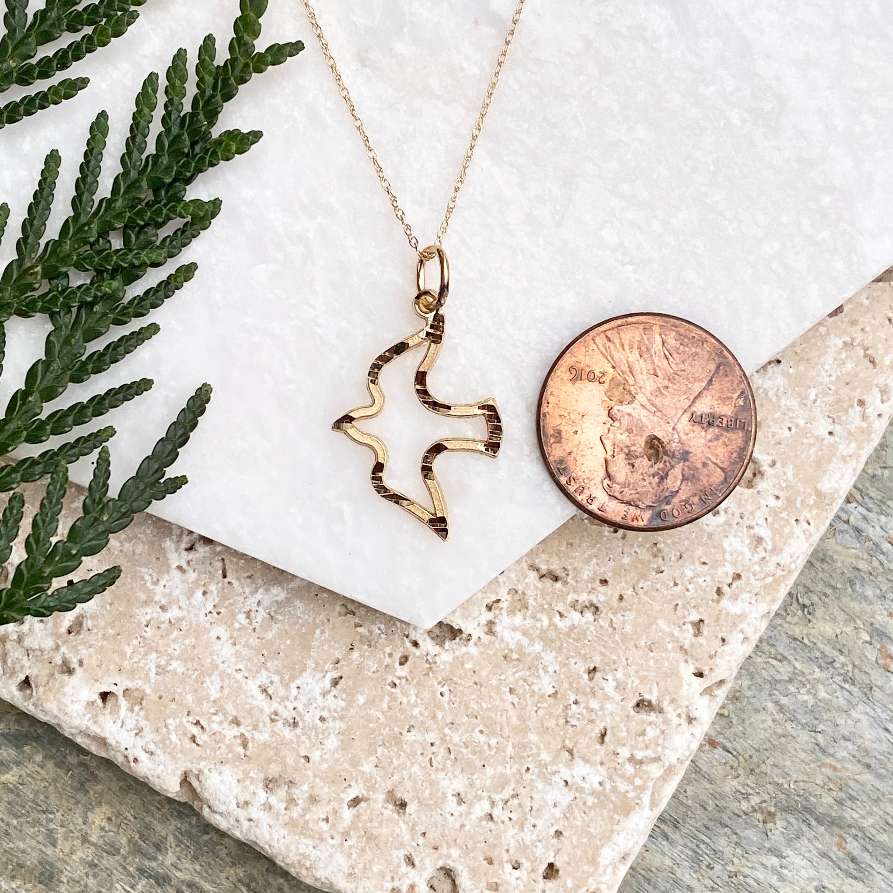 Peaceful Dove Pendant Charm in 18ct Gold Vermeil on Sterling Silver |  Jewellery by Monica Vinader
