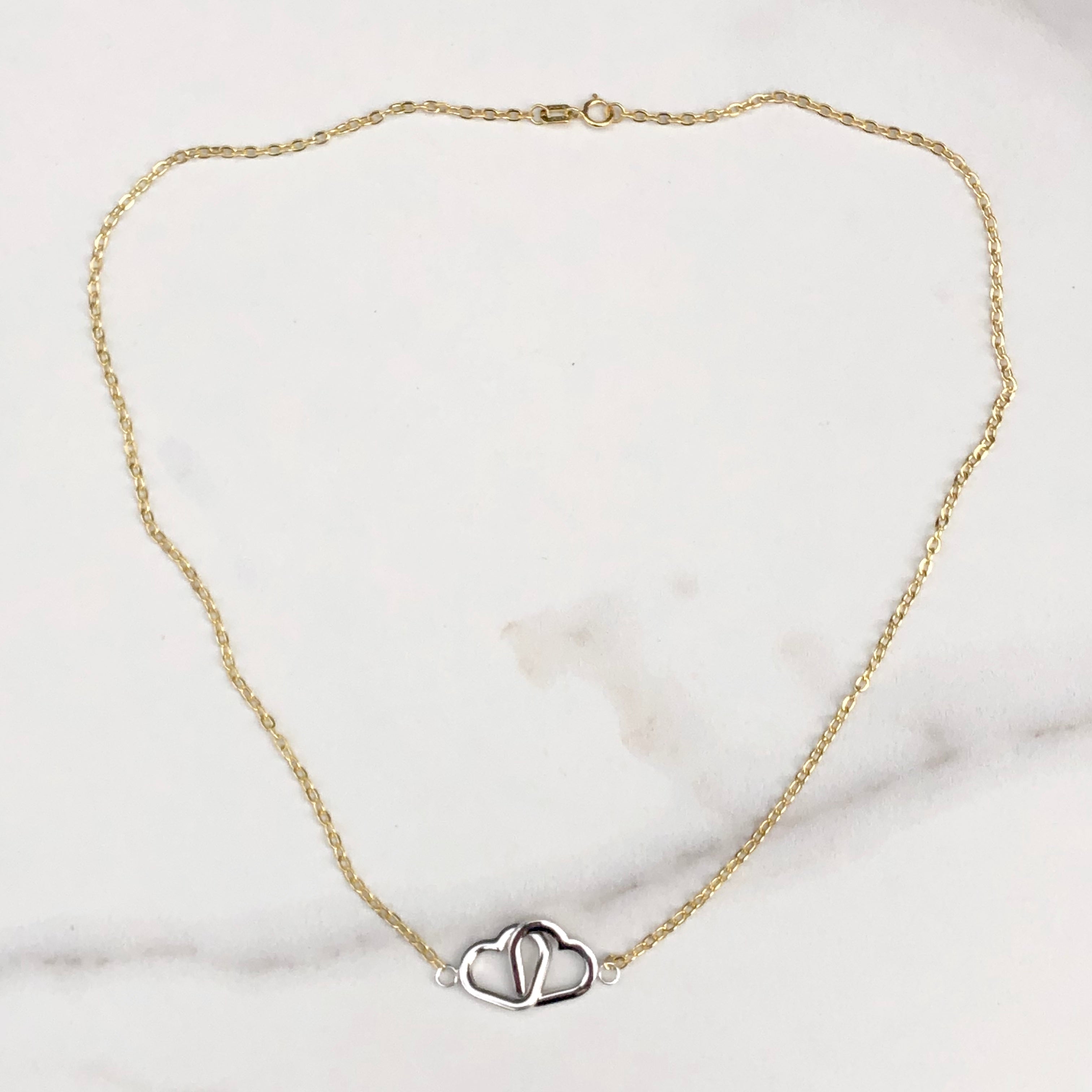 David Yurman Double Heart Pendant Necklace in 18K Yellow Gold with Dia –  Moyer Fine Jewelers