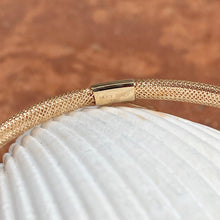 Load image into Gallery viewer, 14KT Yellow Gold Stretch Mesh Bracelet with Sun Charm, 14KT Yellow Gold Stretch Mesh Bracelet with Sun Charm - Legacy Saint Jewelry
