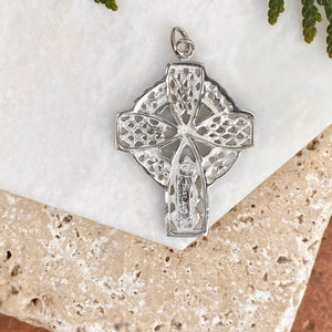 Sterling Silver Celtic Cross Pendant Charm, Sterling Silver Celtic Cross Pendant Charm - Legacy Saint Jewelry