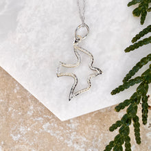 Load image into Gallery viewer, 14KT White Gold Cut-Out Dove Pendant Necklace, 14KT White Gold Cut-Out Dove Pendant Necklace - Legacy Saint Jewelry
