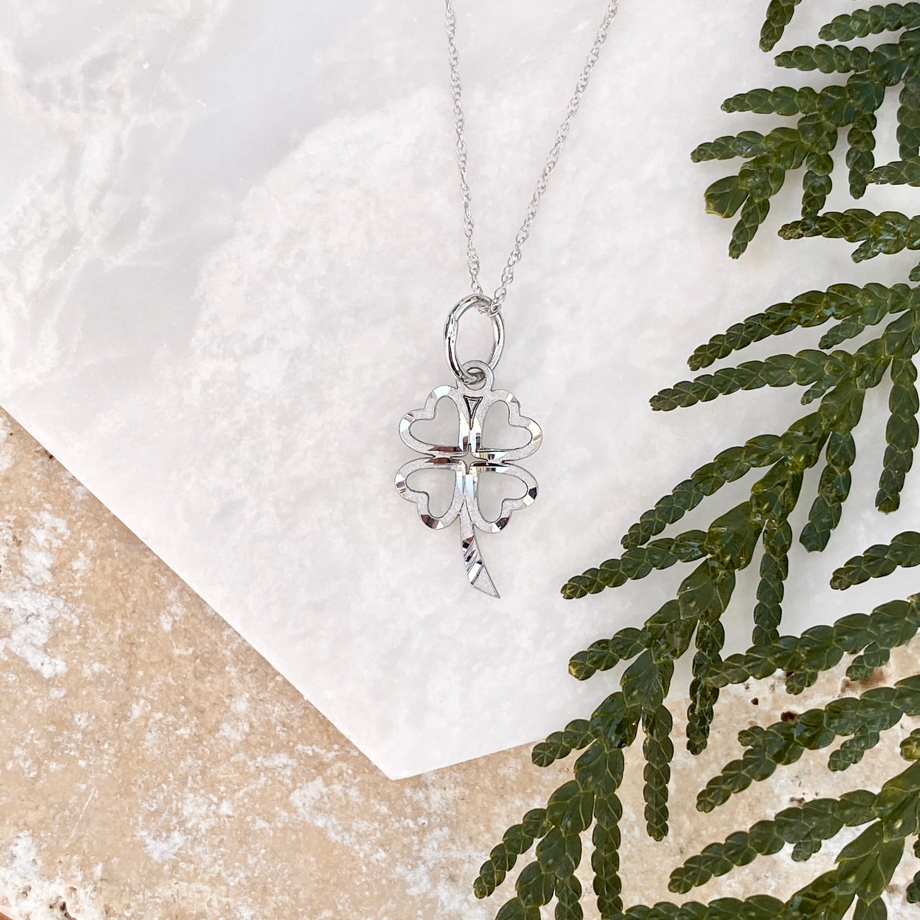 Sterling Silver Four Leaf Clover Necklace | FashionJunkie4Life