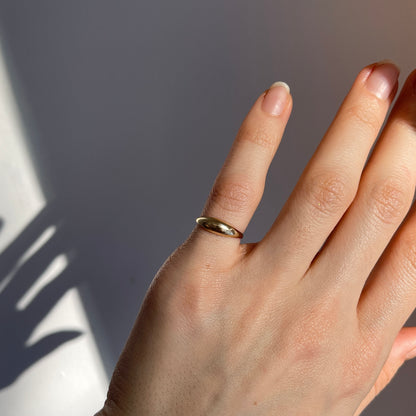 14KT Yellow Gold Thin Dome Pinky Ring