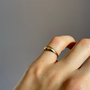 14KT Yellow Gold Thin Dome Pinky Ring