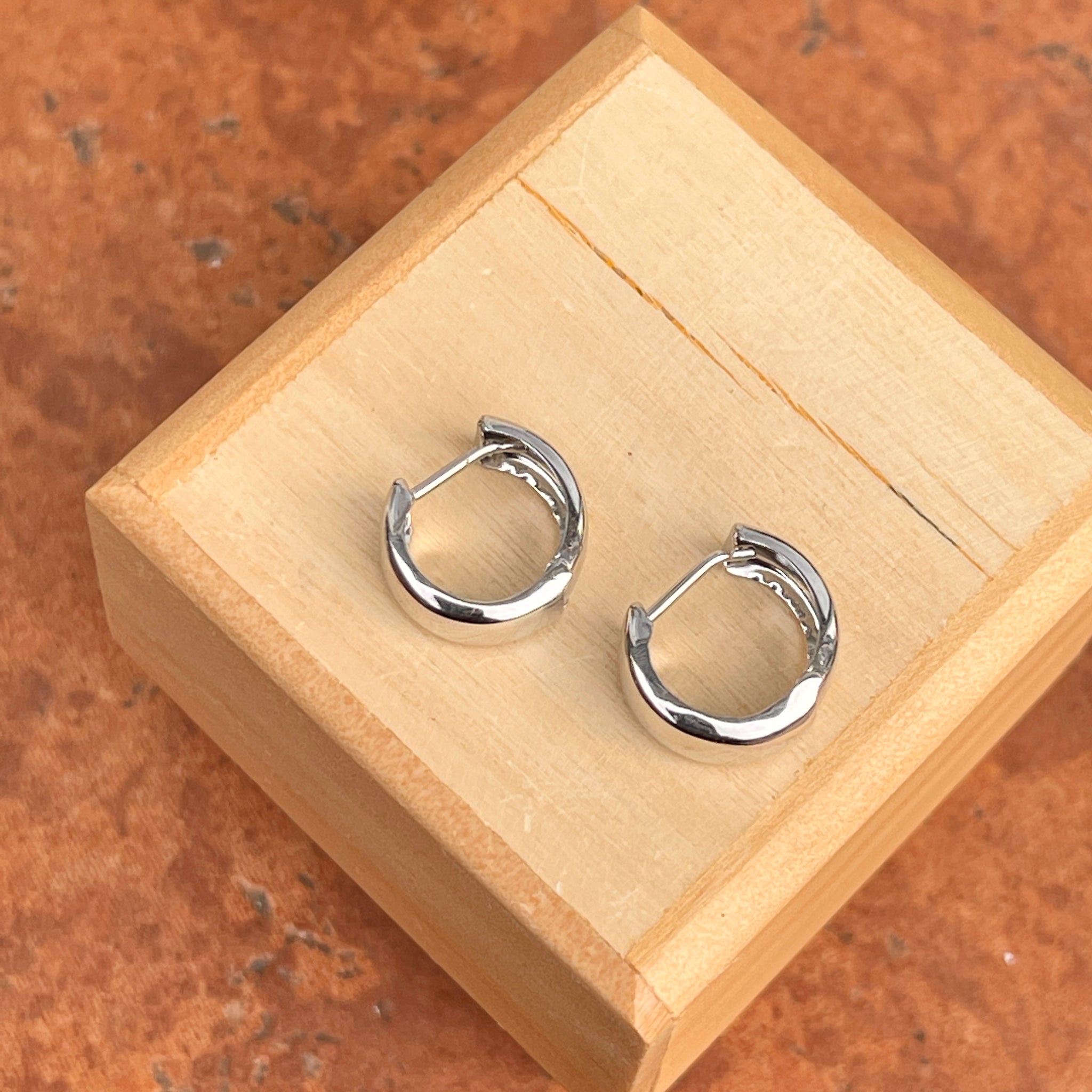 Sterling Silver Hoop Earrings Small, 12mm Sterling Silver (Pictured)