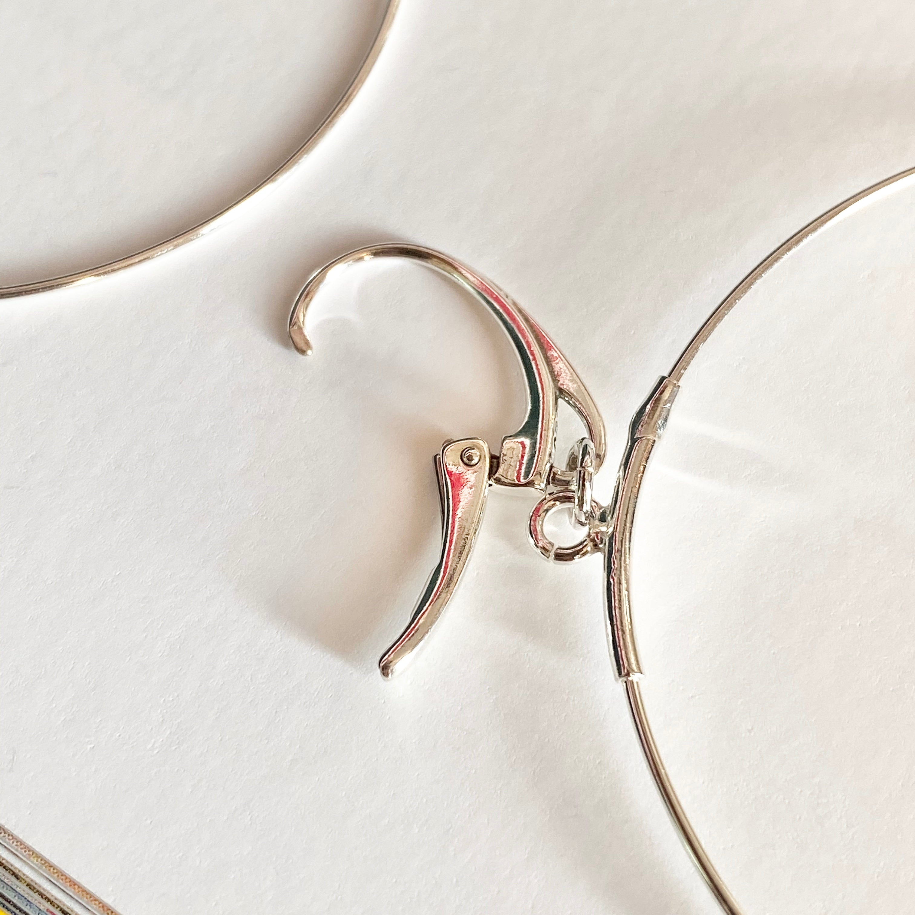 Sterling silver store leverback hoop earrings