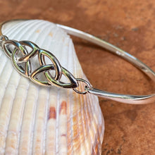 Load image into Gallery viewer, Sterling Silver Celtic Knot Thin Bangle Bracelet, Sterling Silver Celtic Knot Thin Bangle Bracelet - Legacy Saint Jewelry