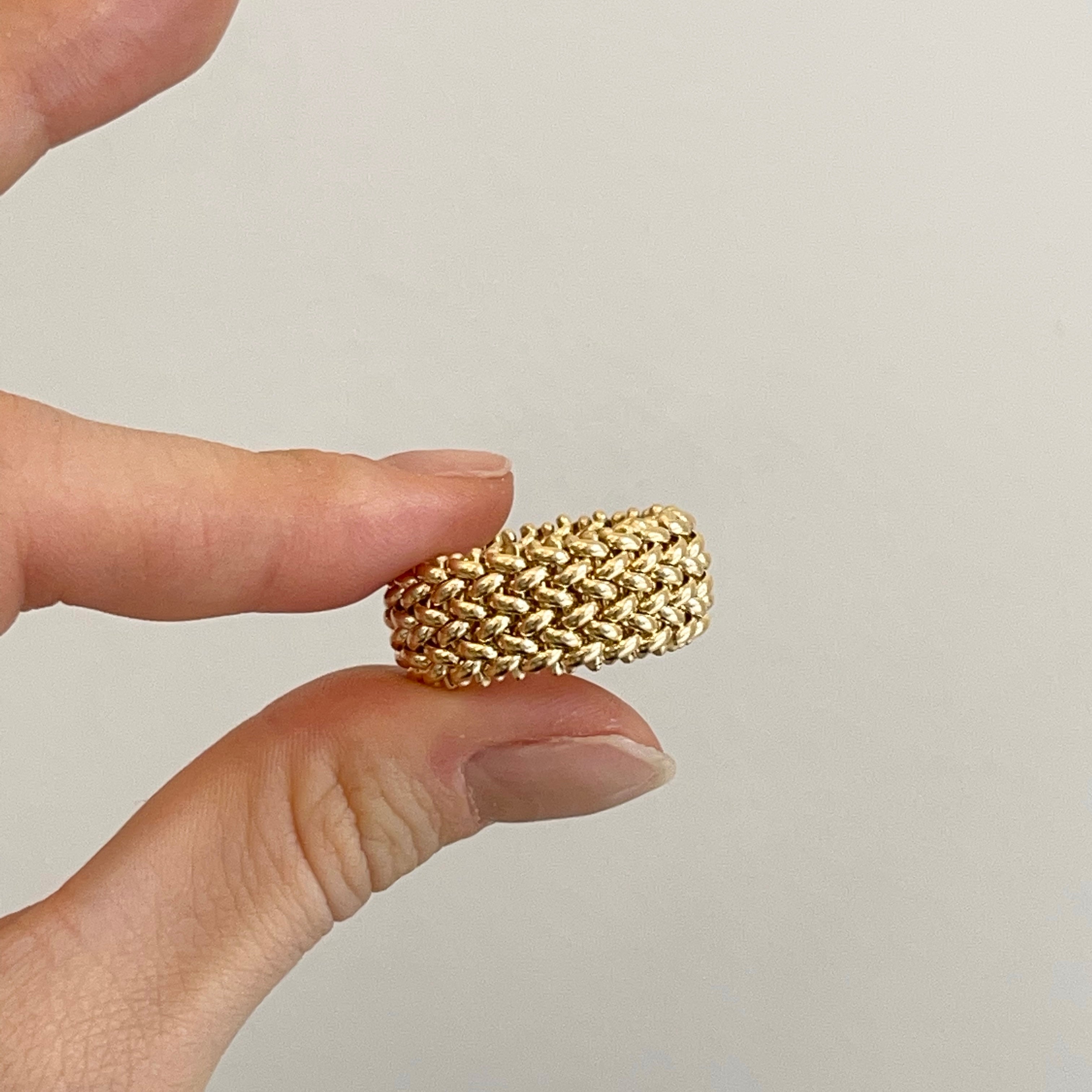 Tiffany gold hot sale mesh ring