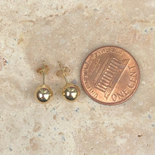Load image into Gallery viewer, 14KT Yellow Gold Polished Ball Stud Earrings 6mm, 14KT Yellow Gold Polished Ball Stud Earrings 6mm - Legacy Saint Jewelry