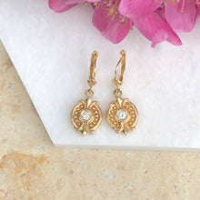 Load image into Gallery viewer, Estate 14KT Yellow Gold .30 CT Bezel Set Diamond Lever Back Earrings - Legacy Saint Jewelry
