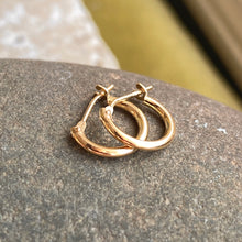 Load image into Gallery viewer, 14KT Yellow Gold Snap Back Mini Half-Hoop Earrings 8mm, 14KT Yellow Gold Snap Back Mini Half-Hoop Earrings 8mm - Legacy Saint Jewelry