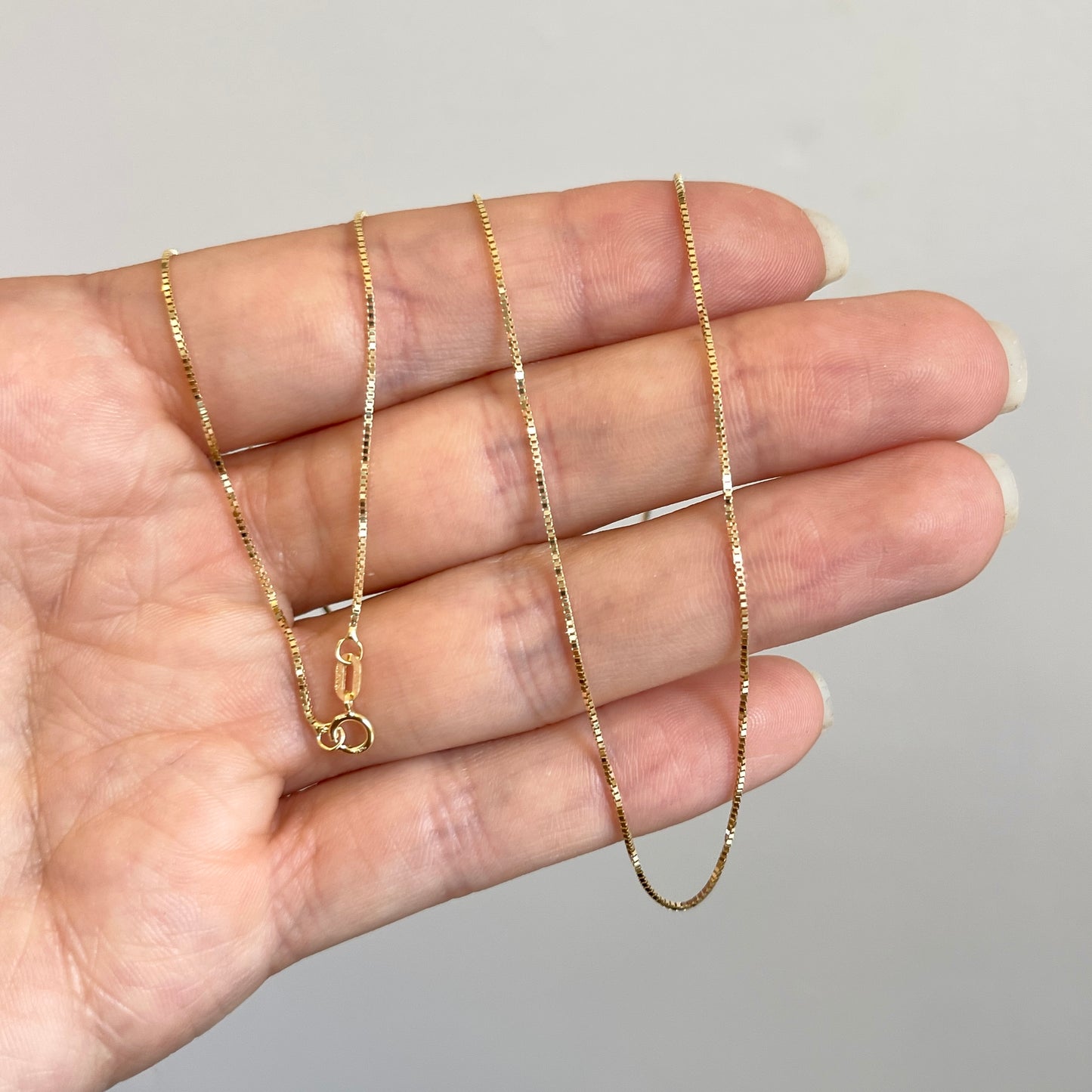 14KT Yellow Gold .70mm Box Chain Necklace