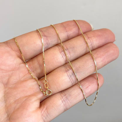 14KT Yellow Gold .70mm Box Chain Necklace