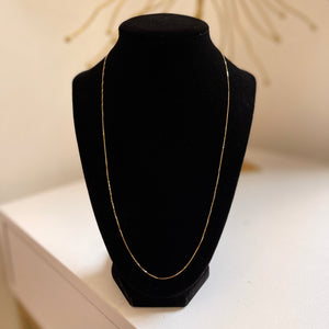 10KT Yellow Gold .70mm Box Chain Necklace