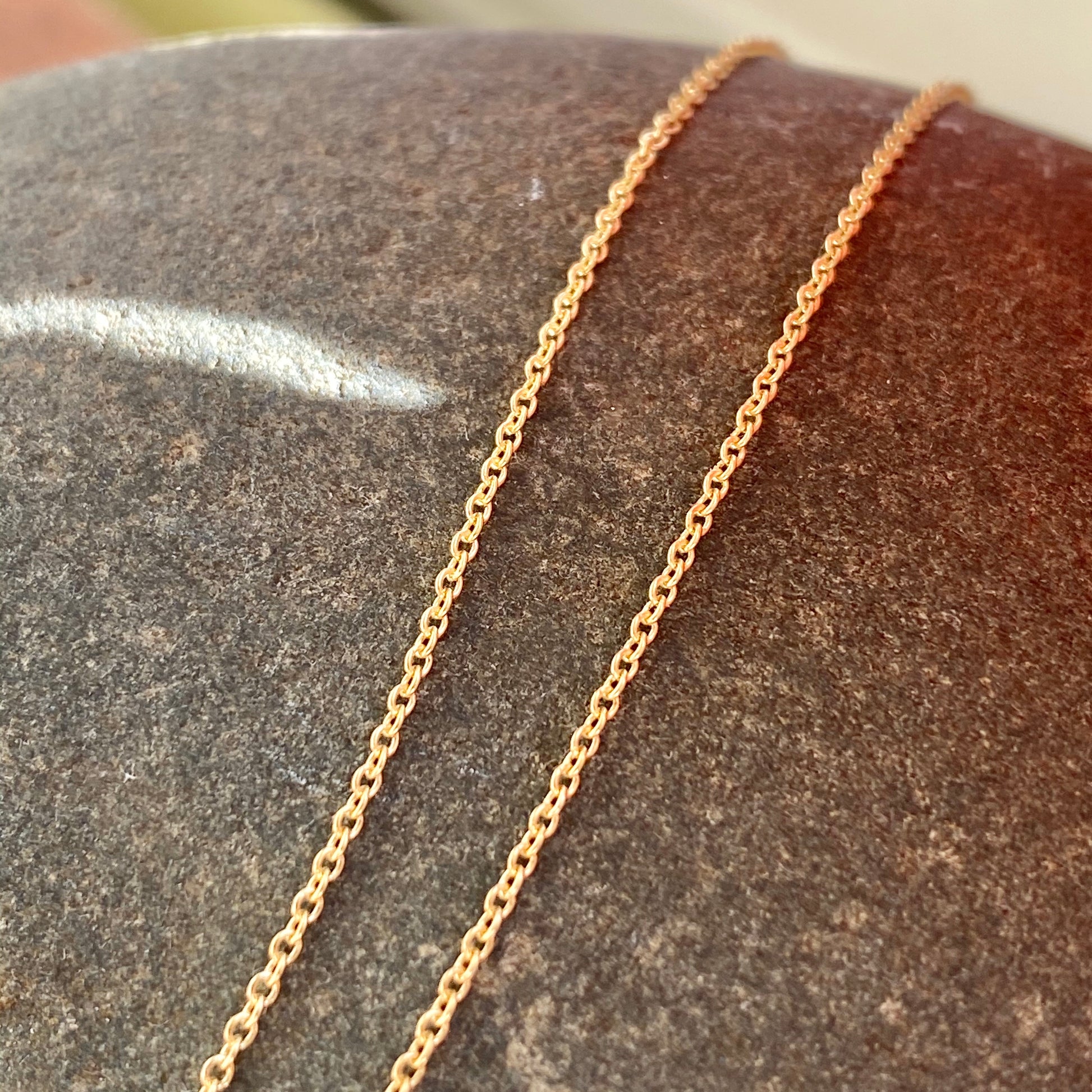 14kt Yellow Gold .85mm Faceted Satellite Cable Charm Necklace Chain