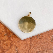 Load image into Gallery viewer, 14KT Yellow Gold Matte Ichthus Round Medal Disc Pendant, 14KT Yellow Gold Matte Ichthus Round Medal Disc Pendant - Legacy Saint Jewelry