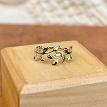 Load image into Gallery viewer, 14KT Yellow Gold Polished Leaf Ring
