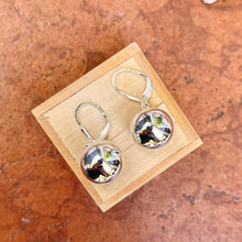 Load image into Gallery viewer, Sterling Silver Polished Round Ball Leverback Earrings 14mm