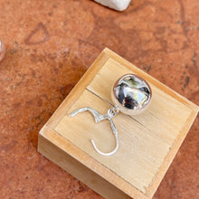 Load image into Gallery viewer, Sterling Silver Polished Round Ball Leverback Earrings 14mm