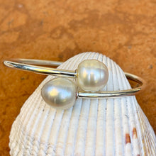 Load image into Gallery viewer, Sterling Silver + Paspaley South Sea Pearl Bypass Bangle Bracelet - LSJ