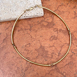 Estate 14KT Yellow Gold Segmented Round Collar Necklace