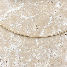 Load image into Gallery viewer, 14KT Yellow Gold Neck Wire Weave Chain Omega Necklace 16&quot;~18&quot;/ 1.4mm - Legacy Saint Jewelry