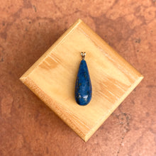 Load image into Gallery viewer, 14KT Yellow Gold Teardrop Genuine Blue Lapis Drop Pendant