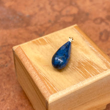 Load image into Gallery viewer, 14KT Yellow Gold Teardrop Genuine Blue Lapis Drop Pendant