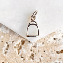 Load image into Gallery viewer, Sterling Silver Horse Stirrup Mini Pendant Charm, Sterling Silver Horse Stirrup Mini Pendant Charm - Legacy Saint Jewelry
