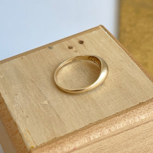 14KT Yellow Gold Thin Dome Pinky Ring