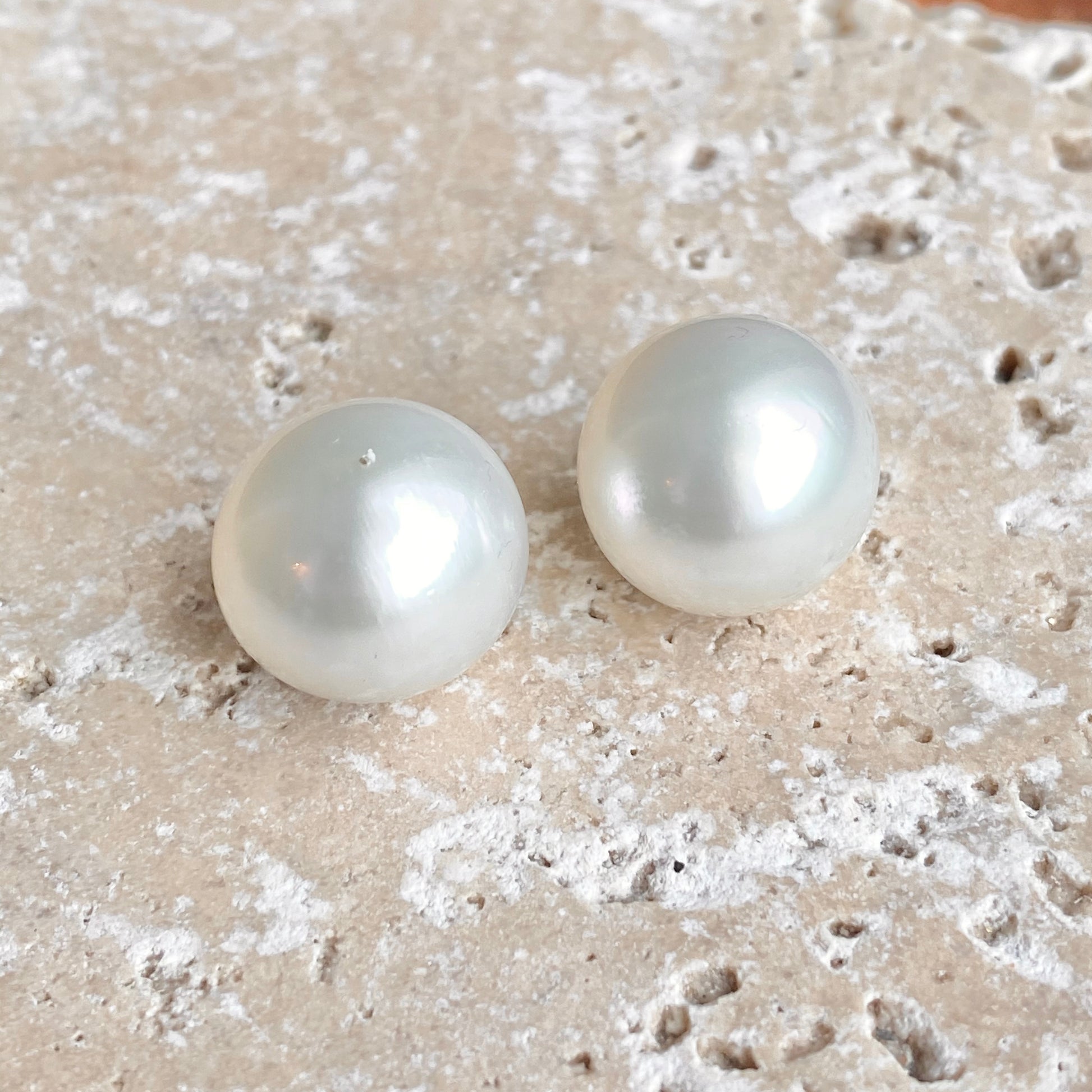 Genuine Cultured Paspaley South Sea Loose Pearl Pair "Fashion" Quality 14mm, Genuine Cultured Paspaley South Sea Loose Pearl Pair "Fashion" Quality 14mm - Legacy Saint Jewelry