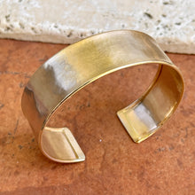 Load image into Gallery viewer, 14KT Yellow Gold Hammered Cuff Bracelet 19mm