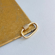 Load image into Gallery viewer, 14KT Yellow Gold Pave Diamond Screw On Enhancer Clasp