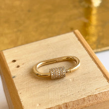 Load image into Gallery viewer, 14KT Yellow Gold Pave Diamond Screw On Enhancer Clasp