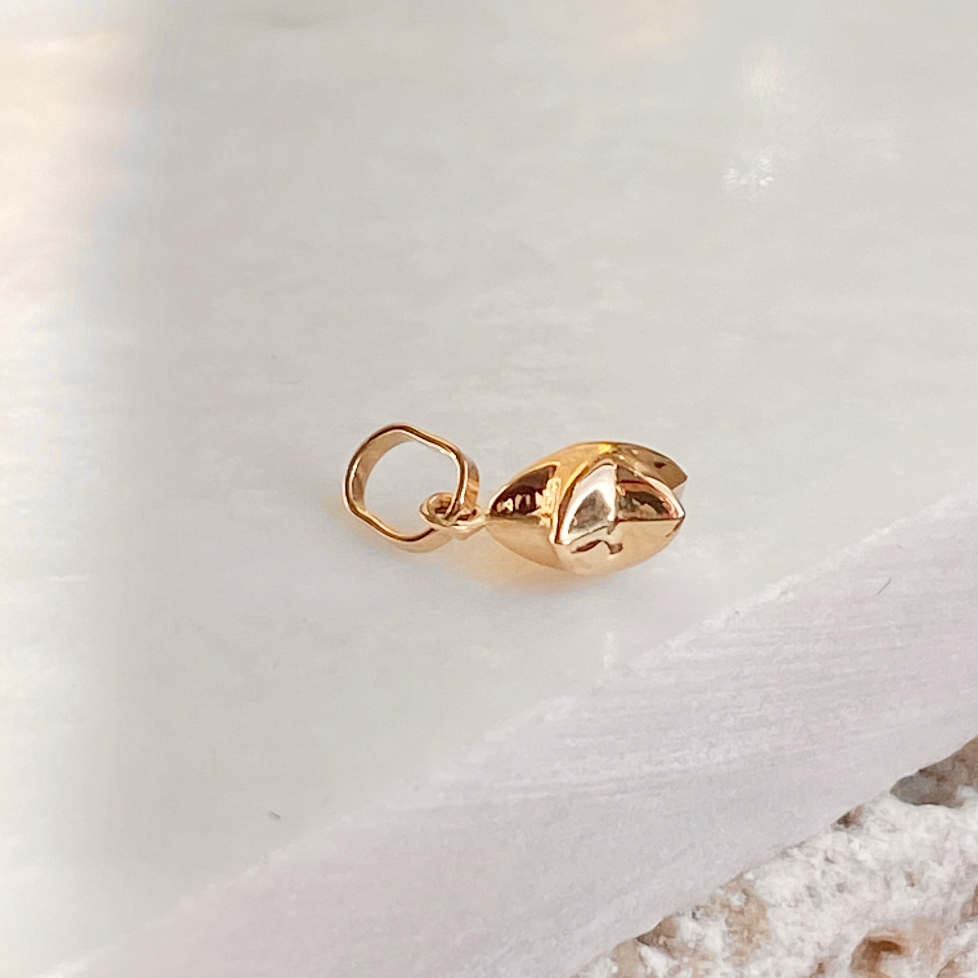 14KT Yellow Gold 3D Puffed Mini Star Pendant Charm, 14KT Yellow Gold 3D Puffed Mini Star Pendant Charm - Legacy Saint Jewelry