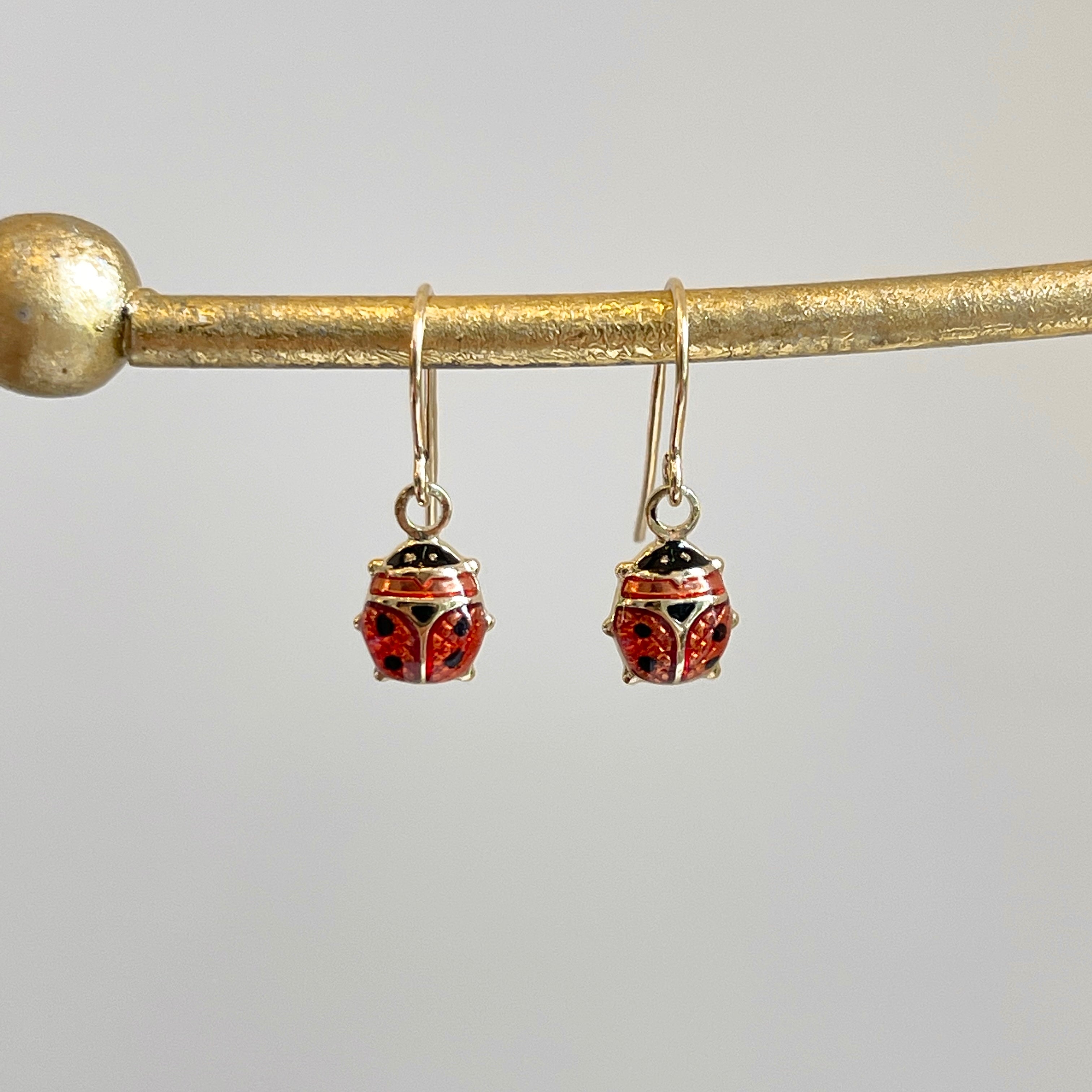 Ladybug earrings gold online