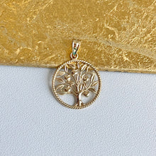 Load image into Gallery viewer, 14KT Yellow Gold Round Tree of Life Pendant Charm