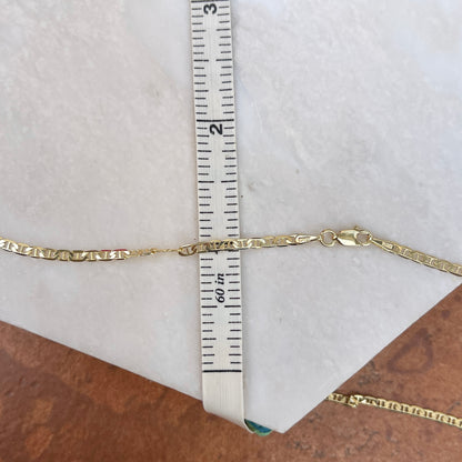 14KT Yellow Gold 2.25mm Anchor Link Chain Necklace