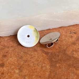 14KT White Gold Heavy Earring Backs 10mm - Legacy Saint Jewelry