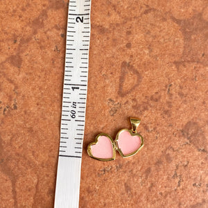 14KT Yellow Gold Polished Detailed Mini Heart Locket Pendant